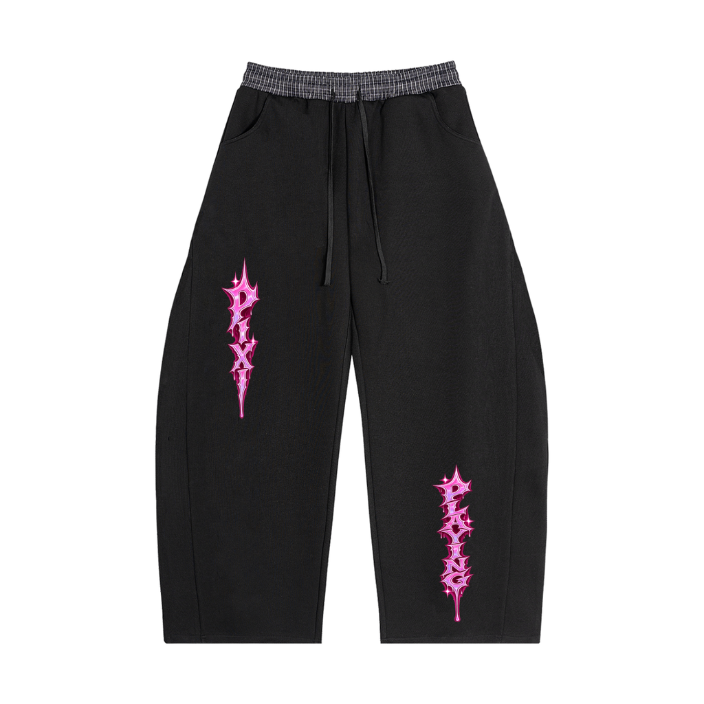 Plaid Waistband Barrel Sweatpants